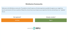 Tablet Screenshot of community.slimgenics.com